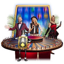 Auto Roulette wheel at rdtoto live studio, showing numbered pockets and red/black segments